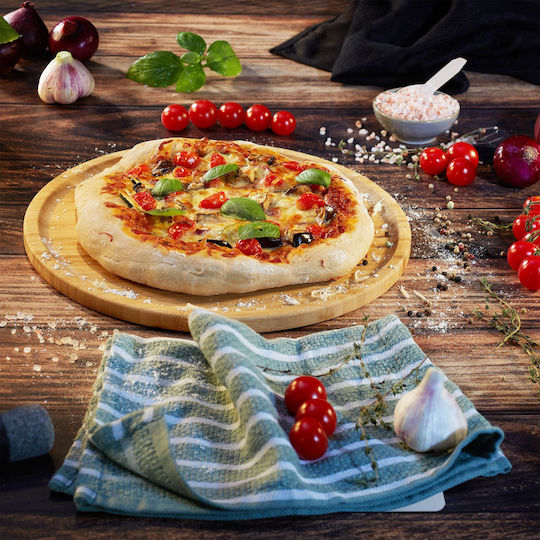 Relaxdays Relaxdays Servierplatte Pizza Hölzernes 32x32cm 4 Stück