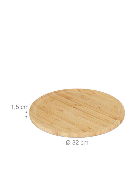Relaxdays Plăci De Servire Pentru Pizza Din Lemn 32x32cm 4 Bucăți
