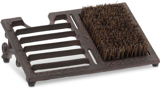 Relaxdays Cast Iron Shoe Scraper Dark Brown 12x22.5x33.5 Cm