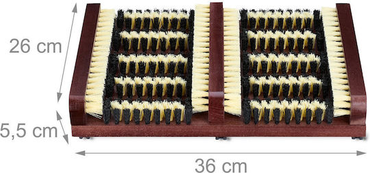 Răzuitor de Încălțăminte Relaxdays 5,5x36x26cm Maro Închis Negru Bej 1,1kg