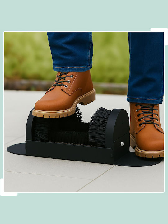 Relaxdays Perie de Curățare pentru Încălțăminte Neagră 11.5x46.5x15cm Set de Montare Inclus