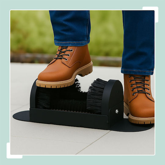 Relaxdays Perie de Curățare pentru Încălțăminte Neagră 11.5x46.5x15cm Set de Montare Inclus