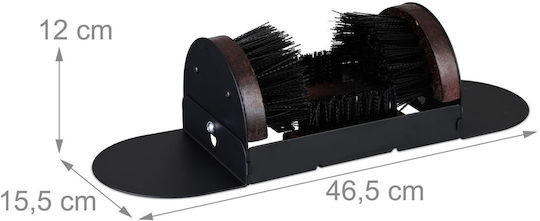 Relaxdays Perie Curățare Încălțăminte Negru Maro 12x23x15.5cm Pentru Exterior 3 Fețe Curățare