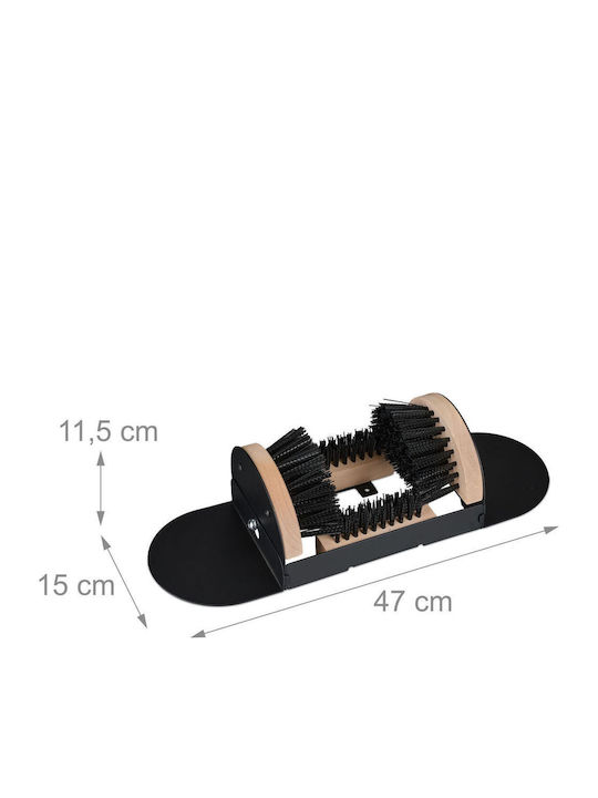 Perie Curățare Încălțăminte Relaxdays Neagră 11.5x23x15cm 3 Fețe Curățare