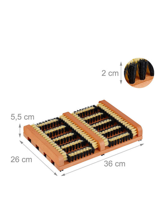 Relaxdays Shoe Cleaning Brush 5.5x36x26cm Brown Black Set