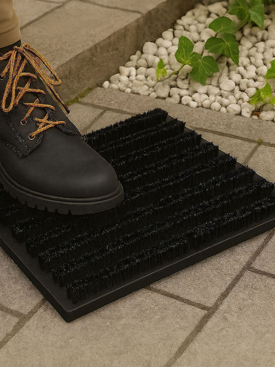 Relaxdays Perie pentru Încălțăminte Neagră 4.5x59x36cm 1.8kg Fabricată din Lemn Plastic