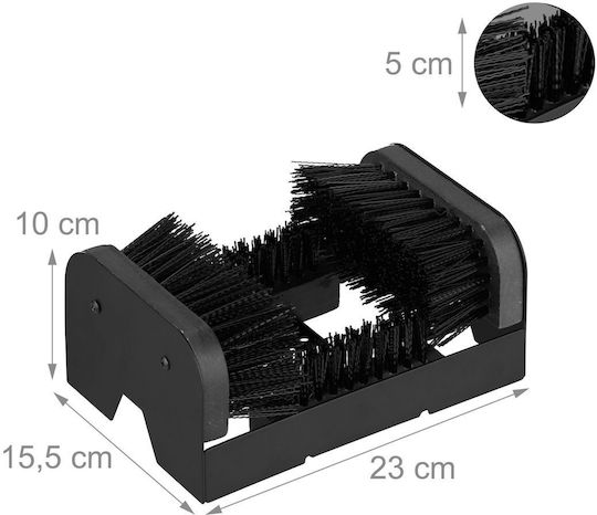 Perii Pentru Curățarea Încălțămintei Pe 3 Laturi Negre 10x23x15.5cm