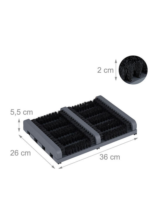 Shoe Scraper Relaxdays Gray Black 5.5x36x26cm 1.1kg
