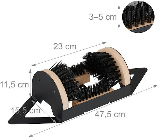 Relaxdays Răzuitor de Pantofi Negru 11.5x23x15.5cm Suport Robust