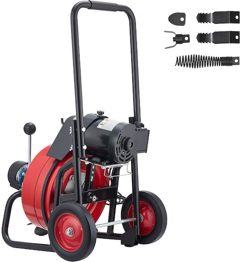Vevor Drain Cleaning Machine 30m X 9.5mm Automatic Feed 4 Cutters Zdjjklsgdstjzrvu4002v2
