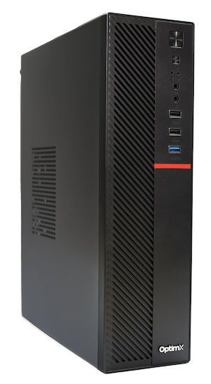 OptimX T5 SFF + Monitor Curbat 27" + Kit Tastatură și Mouse USB Recondiționat Grad A (Core i5-9500T/8GB/256GB SSD/Windows 11 Pro) Vopsit