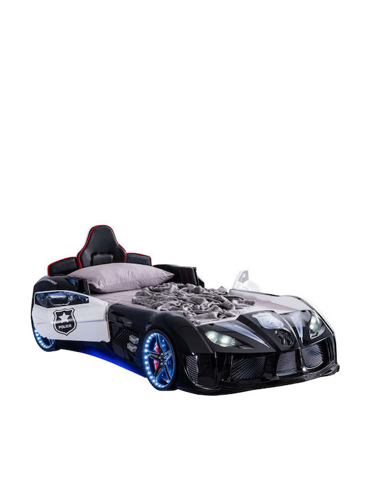 Police Racer Pat Pentru Copii Mașină Single Negru
