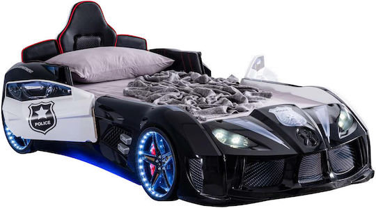 Police Racer Pat Pentru Copii Mașină Single Negru