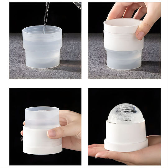 Alista Home Round Silicone Ice Cube Tray White