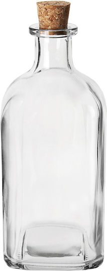 Orion Бутилка за Вода Стъклена с Корков Капак Прозрачен 530ml