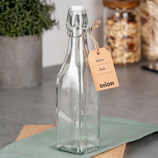Orion Sticlă De Apă Din Sticlă Cu Clemă Transparentă 530ml