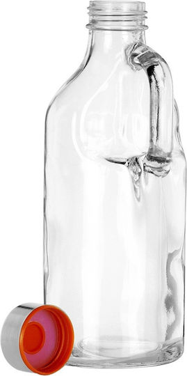 Orion Glas Wasserflasche mit Schraubdeckel Transparent 550ml