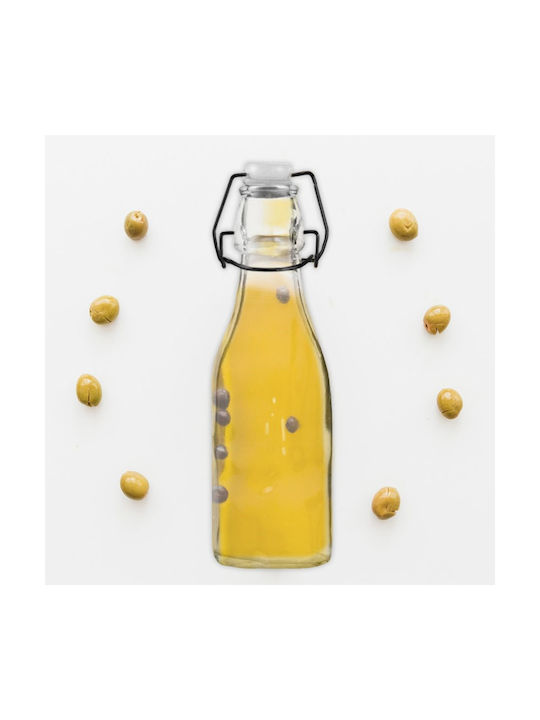 Orion Μπουκάλι Νερού Γυάλινο με Κλιπ Μωβ 290ml