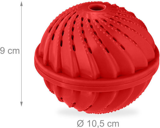 Set 4 Red Relaxdays Laundry Balls 9x10.5cm Reusable Detergent-free