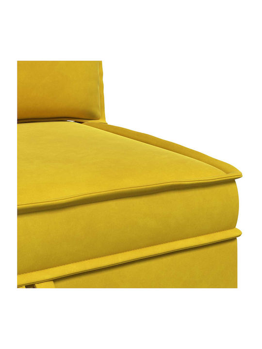 Velvet Yellow Armchair 70x70x82cm