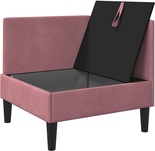 Velvet Pink Armchair 70x70x82cm
