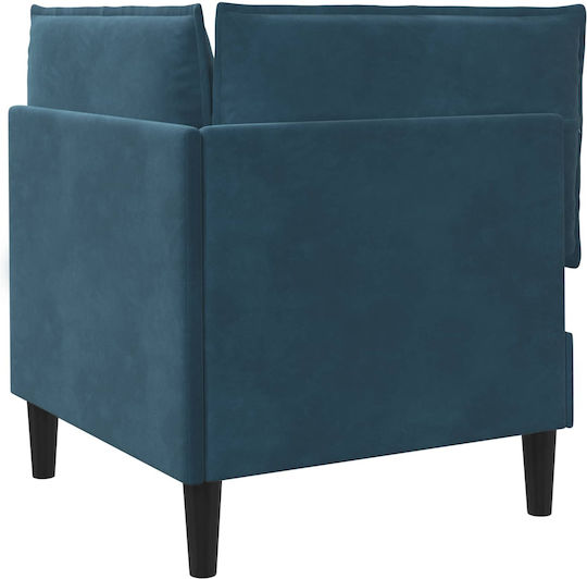 Sessel Samt Blau 70x70x82cm