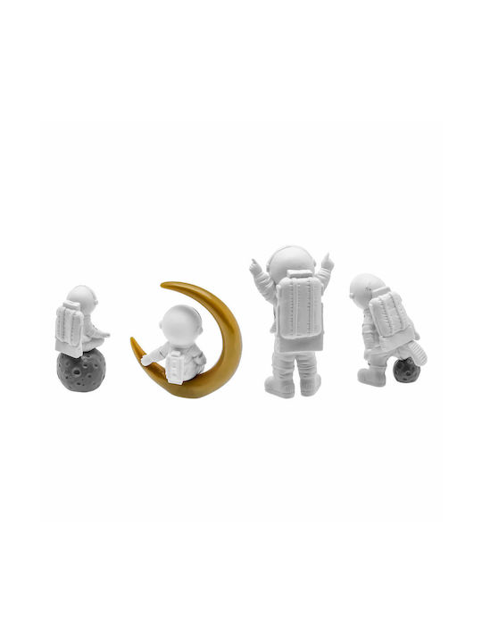 Decorative Statuettes Made of Plastic Set 4 Pieces
