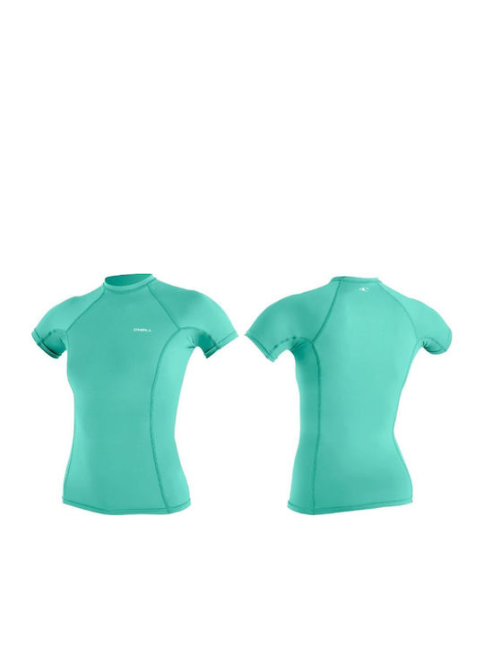 O'Neill Skins UPF 50+ Γυναικεία Κοντομάνικη Αντηλιακή Μπλούζα Πράσινη