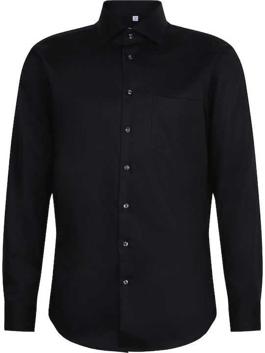 Long Sleeve Shirt in Regular Fit Black