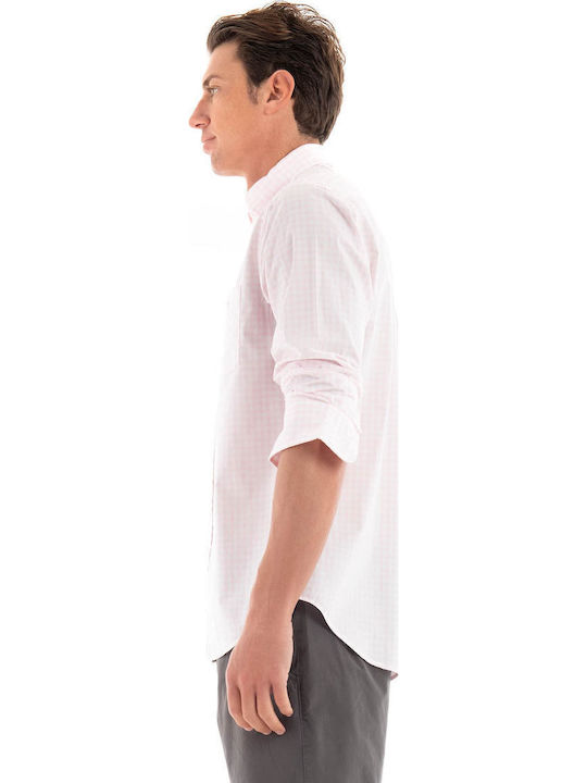 Long-sleeved Shirt Checked LightPink