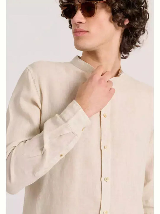 Long-sleeved Linen Shirt Sand