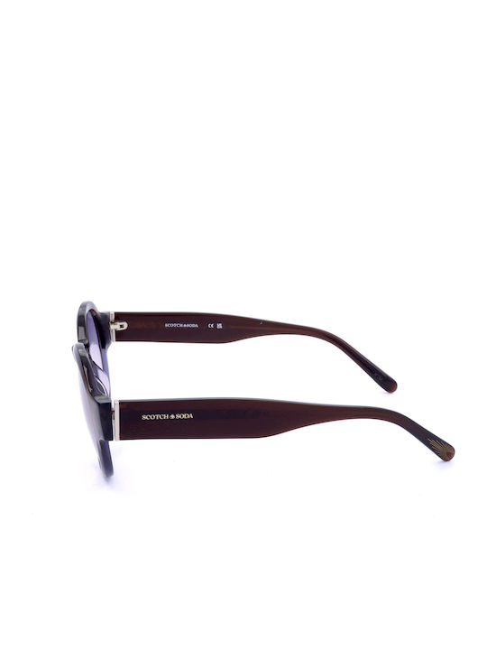 Scotch & Soda Unisex Sonnenbrille mit Mehrfarbig Kunststoff Gestell und Hellblau Verlaufsfarbe Linse SS7020-101