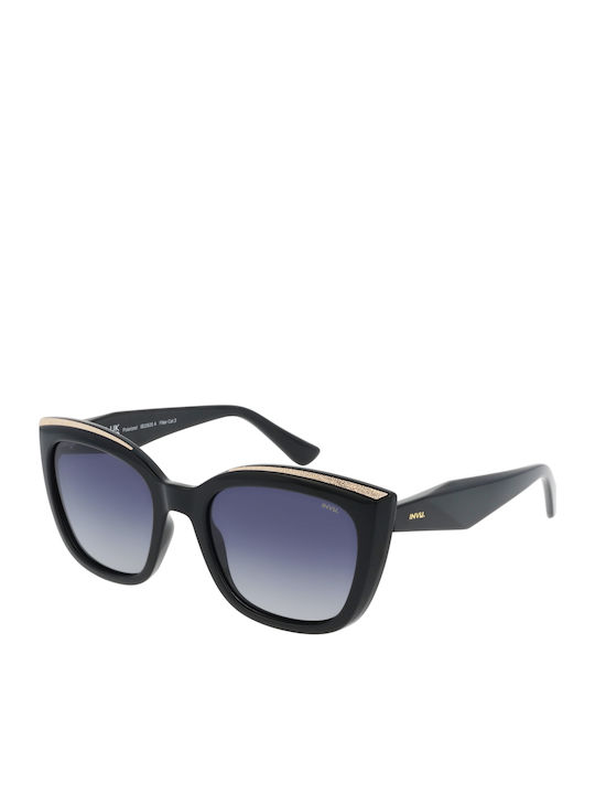 Invu Women’s Sunglasses with Black Frame and Black Polarized Mirror Lens IB22635A