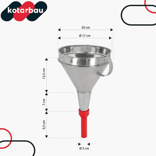 Galvanized Funnel Strainer Plastic Tip 17 Cm
