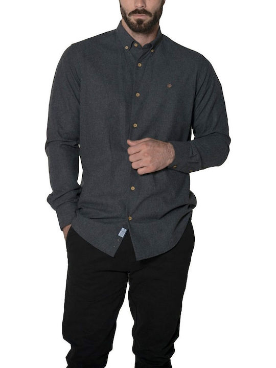 Langärmlig Flanell Hemd Anthracite