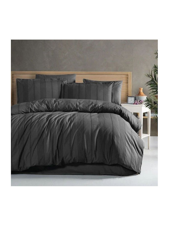 Clasy Home Подредба Пликове За Завивки 100% Памук 200x220см Двойна С 2 Калъфки За Възглавници И 1 Чаршаф Бежова