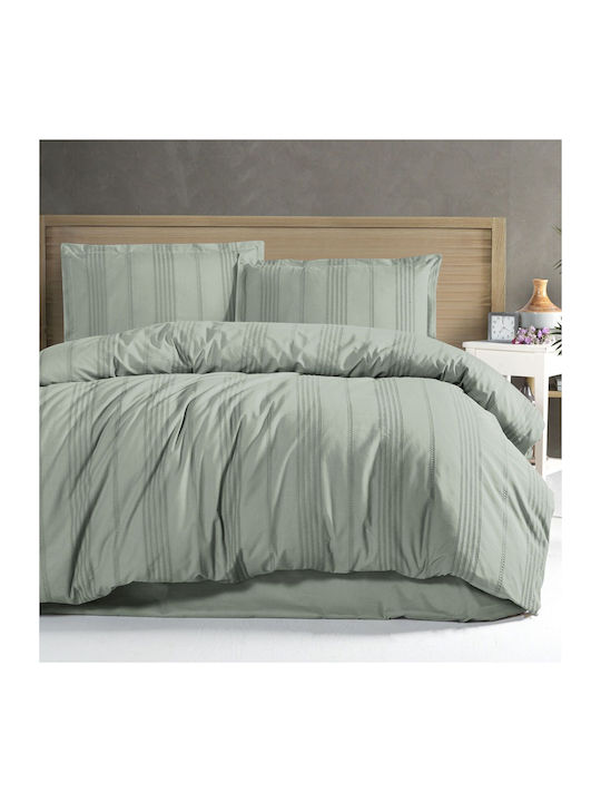 Clasy Home Подредба Пликове За Завивки 200x220см Двойна С 2 Калъфки За Възглавници И 1 Чаршаф Зелен