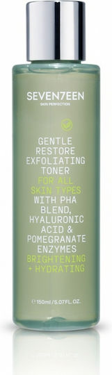 Seventeen Gentle Restore Exfoliating Facial Toning Liquid with Hyaluronic Acid & PHA 150ml