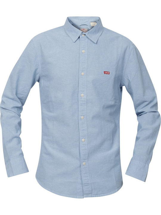 Battery Long-sleeved Cotton Shirt Sky Blue