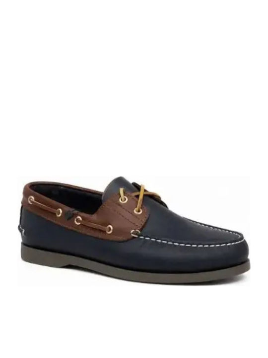 Δερμάτινα Ανδρικά Loafers σε Μπλε Χρώμα