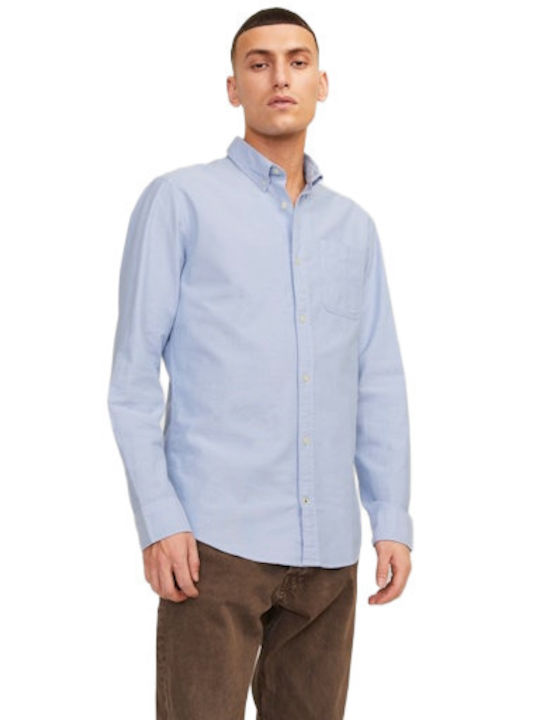 Long-sleeved Cotton Shirt Cashmere Blue