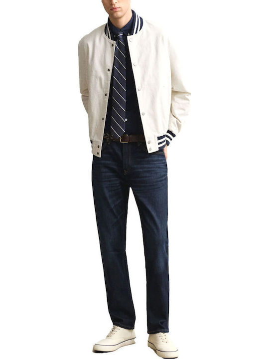 Long-sleeved Cotton Shirt Blue