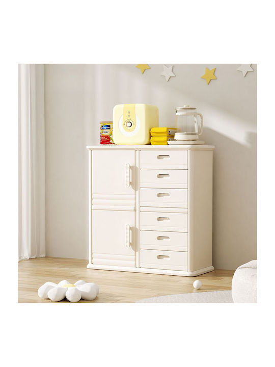 Kids Chest of Drawers with 4 Drawers 79x35x81cm