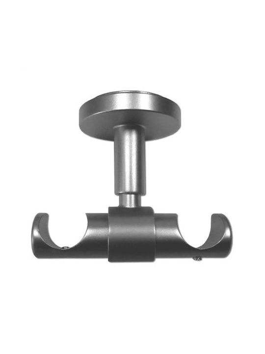 Gardinia Silver Wall Curtain Rail Base