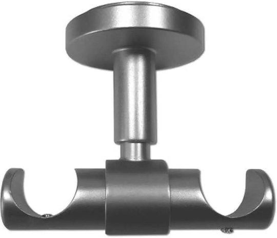 Gardinia Silver Wall Curtain Rail Base
