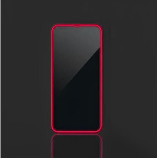 Folie Protectie Telefon Tempered Glass Apple iPhone 15 Flippy Luminous Neon Fosforescent Silicon Margine Mat Anti-Amprente Protectie Completa 9h Roz