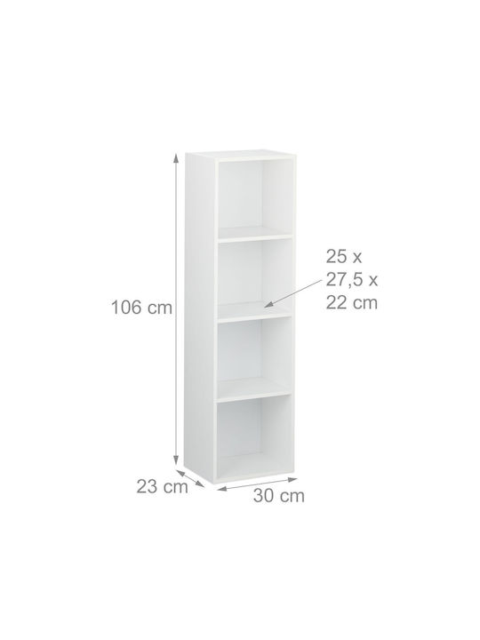 Βιβλιοθήκη White 30x23x106εκ.