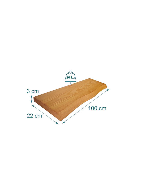 Raft De Perete Culoare Maro Deschis 100x22x3cm