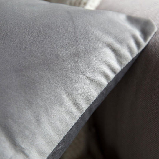 Miulee Μαξιλαροθήκη Gray 2τμχ 50x50εκ.