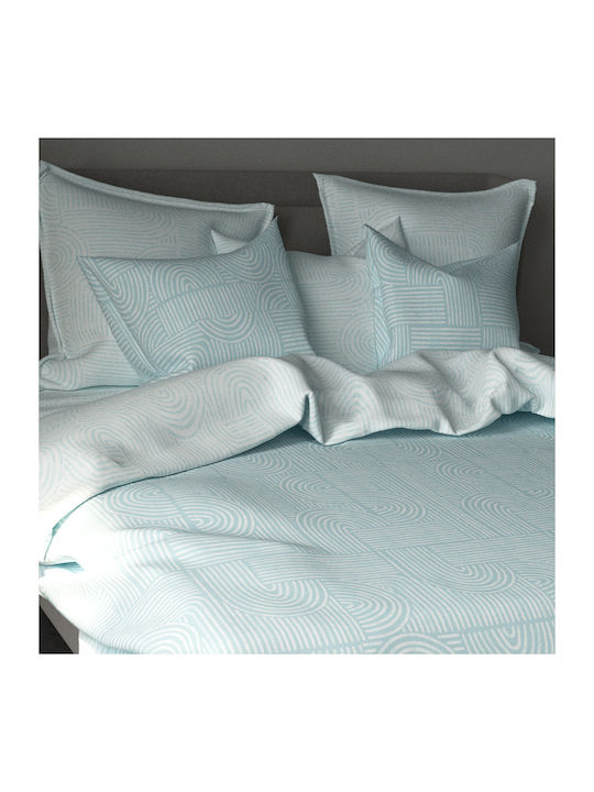 Charalambidis Textiles Single Duvet Cover 160x240 Salonica Light Blue